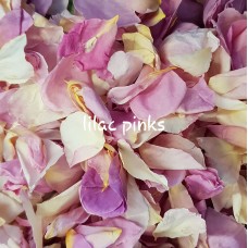 40 Cups - Freeze Dried Rose Petals PALE MIX